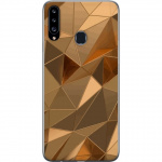 Mobile case for Samsung Galaxy A20s with 3D Gold design