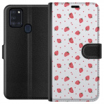Wallet case for Samsung Galaxy A21s with Strawberries design