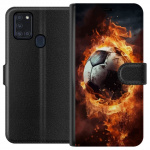 Wallet case for Samsung Galaxy A21s with Football design