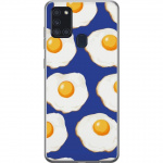 Mobile case for Samsung Galaxy A21s with Fried eggs design
