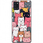 Mobile case for Samsung Galaxy A21s with Cat pattern design