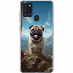 Mobile case for Samsung Galaxy A21s with Happy Dog design
