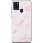 Mobile case for Samsung Galaxy A21s with Pink Heart design