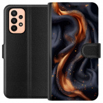Wallet case for Samsung Galaxy A23 with Fiery silk design