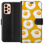 Wallet case for Samsung Galaxy A23 with Fried egg design
