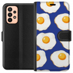 Wallet case for Samsung Galaxy A23 with Fried eggs design