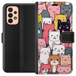 Wallet case for Samsung Galaxy A23 with Cat pattern design