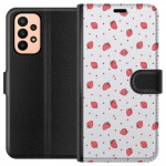 Wallet case for Samsung Galaxy A23 with Strawberries design