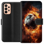 Wallet case for Samsung Galaxy A23 with Football design