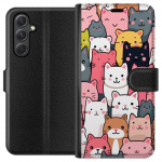 Wallet case for Samsung Galaxy A25 with Cat pattern design