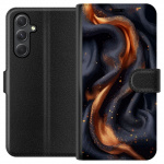 Wallet case for Samsung Galaxy A35 with Fiery silk design