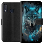 Wallet case for Samsung Galaxy A40 with Wolf design Wallet case for Samsung Galaxy A40 with Wolf design