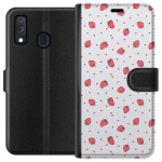 Wallet case for Samsung Galaxy A40 with Strawberries design