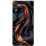 Mobile case for Samsung Galaxy A40 with Fiery silk design