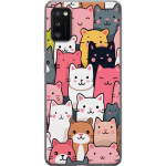Mobile case for Samsung Galaxy A41 with Cat pattern design
