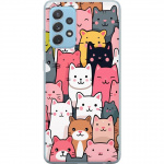 Mobile case for Samsung Galaxy A52 5G with Cat pattern design