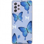Mobile case for Samsung Galaxy A52s 5G with Blue butterflies design