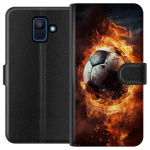 Wallet case for Samsung Galaxy A6 (2018) with Football design