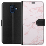 Wallet case for Samsung Galaxy A6 (2018) with Pink Heart design