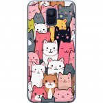 Mobile case for Samsung Galaxy A6 (2018) with Cat pattern design