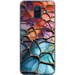 Mobile case for Samsung Galaxy A6 (2018) with Metallic pattern design