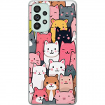 Mobile case for Samsung Galaxy A73 5G with Cat pattern design