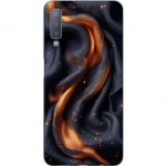 Mobile case for Samsung Galaxy A7 (2018) with Fiery silk design