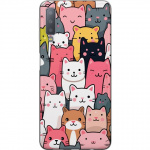 Mobile case for Samsung Galaxy A7 (2018) with Cat pattern design