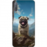 Mobile case for Samsung Galaxy A7 (2018) with Happy Dog design