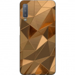 Mobile case for Samsung Galaxy A7 (2018) with 3D Gold design