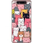 Mobile case for Samsung Galaxy A80 with Cat pattern design