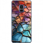 Mobile case for Samsung Galaxy A8 (2018) with Metallic pattern design