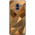 Mobile case for Samsung Galaxy A8 (2018) with 3D Gold design