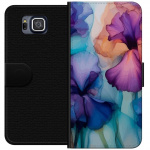 Wallet case for Samsung Galaxy Alpha with Magical flowers design