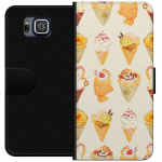 Wallet case for Samsung Galaxy Alpha with Glassy design