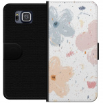 Wallet case for Samsung Galaxy Alpha with Flowers design