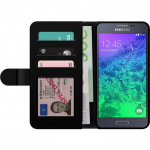 Wallet case for Samsung Galaxy Alpha with Pizza design