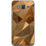 Mobile case for Samsung Galaxy J5 with 3D Gold design