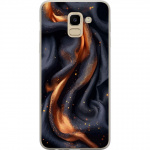 Mobile case for Samsung Galaxy J6 with Fiery silk design