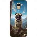 Mobile case for Samsung Galaxy J6 with Happy Dog design