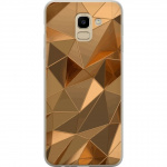 Mobile case for Samsung Galaxy J6 with 3D Gold design