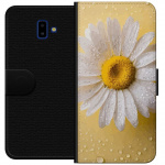 Wallet case for Samsung Galaxy J6+ with Porslinsblomma design