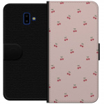 Wallet case for Samsung Galaxy J6+ with Cherry design