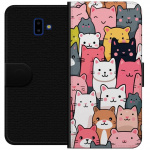 Wallet case for Samsung Galaxy J6+ with Cat pattern design