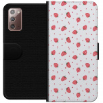 Wallet case for Samsung Galaxy Note20 with Strawberries design