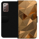Wallet case for Samsung Galaxy Note20 with 3D Gold design