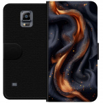 Wallet case for Samsung Galaxy Note 4 with Fiery silk design