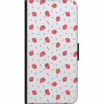 Wallet case for Samsung Galaxy Note 4 with Strawberries design