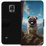 Wallet case for Samsung Galaxy Note 4 with Happy Dog design