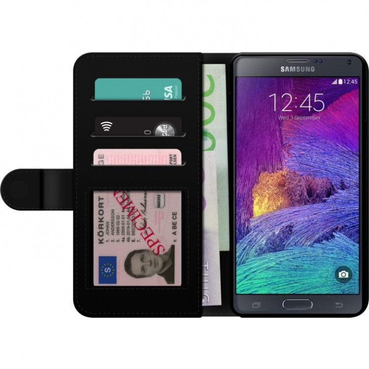 Wallet case for Samsung Galaxy Note 4 with Heart design